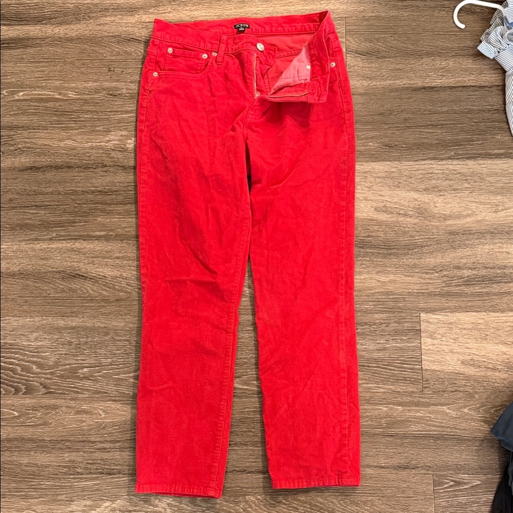 J. Crew Bold Red Straight Leg Women's Jeans